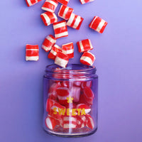 SWEETA BOILED SWEETS 180G: RASPBERRY HUMBUGS