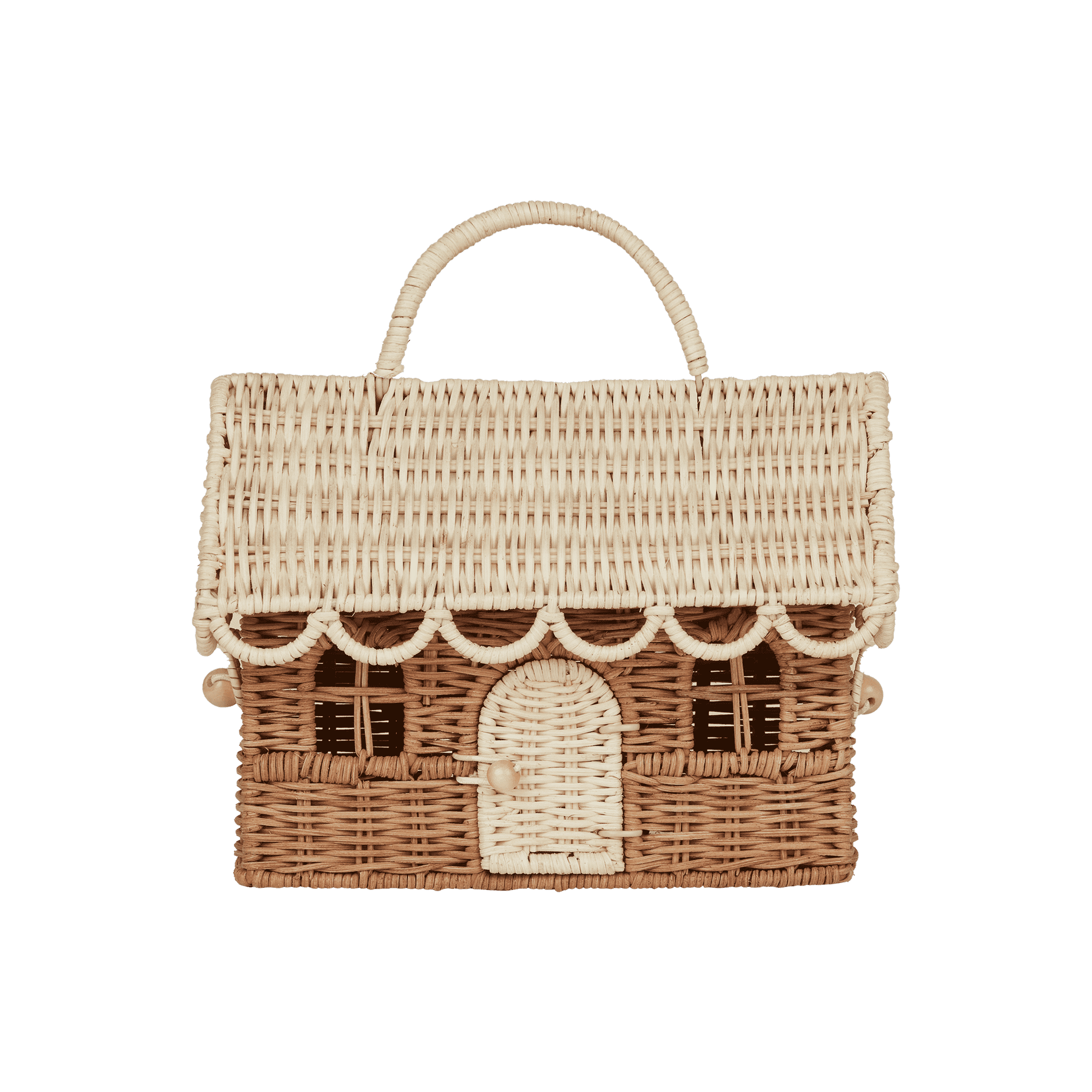 OLLI ELLA RATTAN GINGERBREAD CASA CLUTCH: NATURAL/STRAW