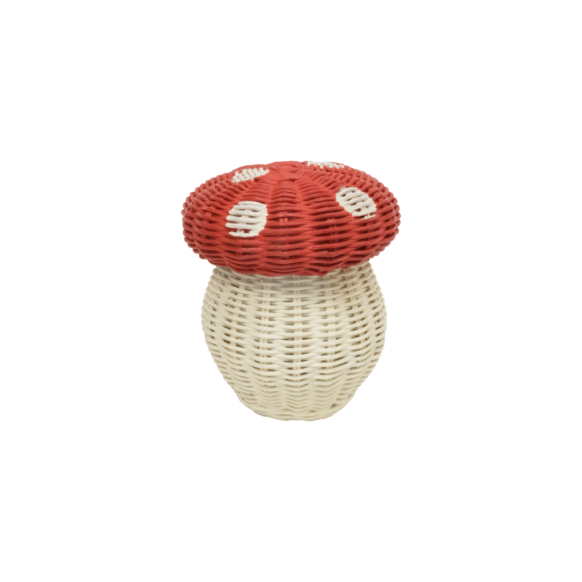 OLLI ELLA TOADSTOOL BASKET: RED & CHALK