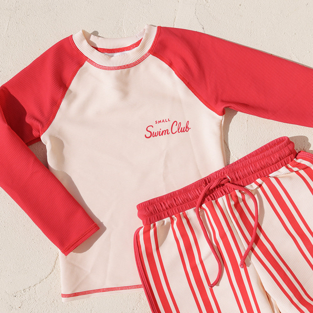 SMALL SWIM CLUB RED RAGLAN RASHIE – Common Circus