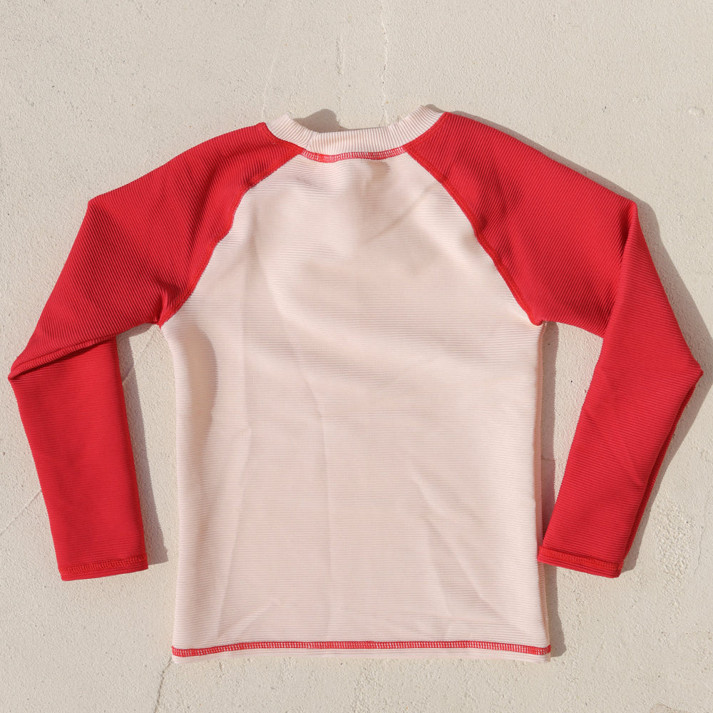SMALL SWIM CLUB RED RAGLAN RASHIE