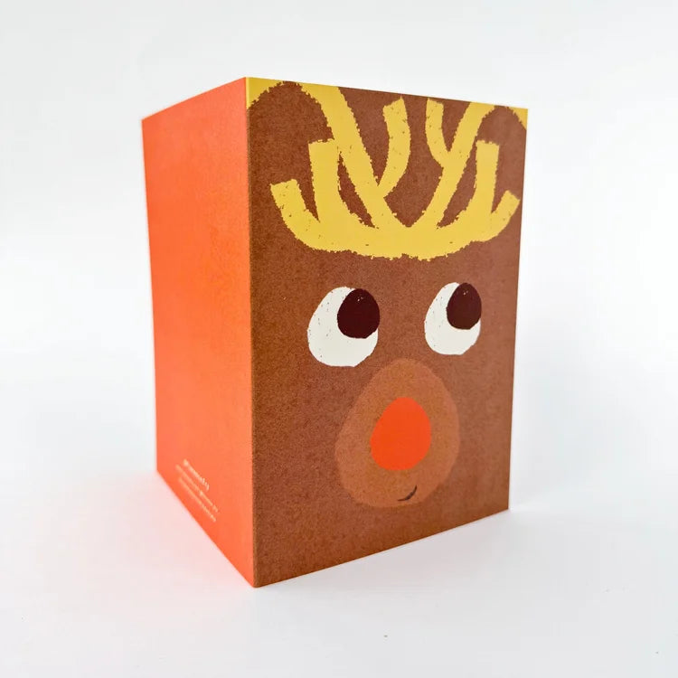 FLORENCE FRY REINDEER FACE CARD