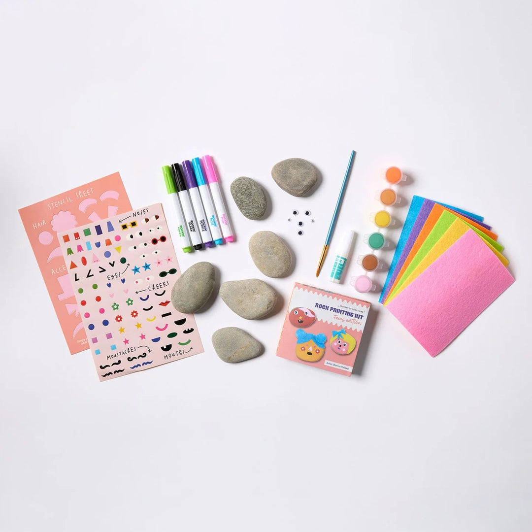 JOURNEY OF SOMETHING KIDS ROCK  PAINTING KIT: COOL FACES