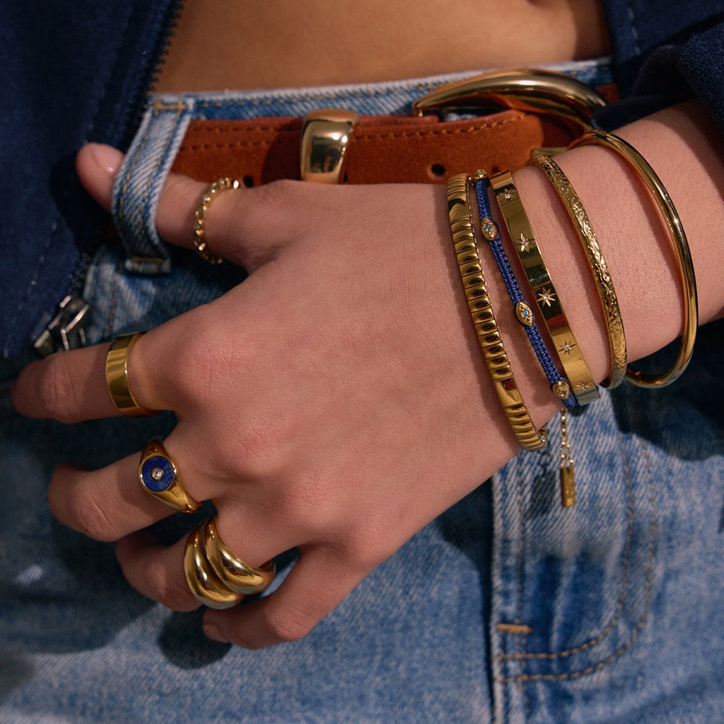 ARMS OF EVE THIRD EYE BRACELET: NAVY