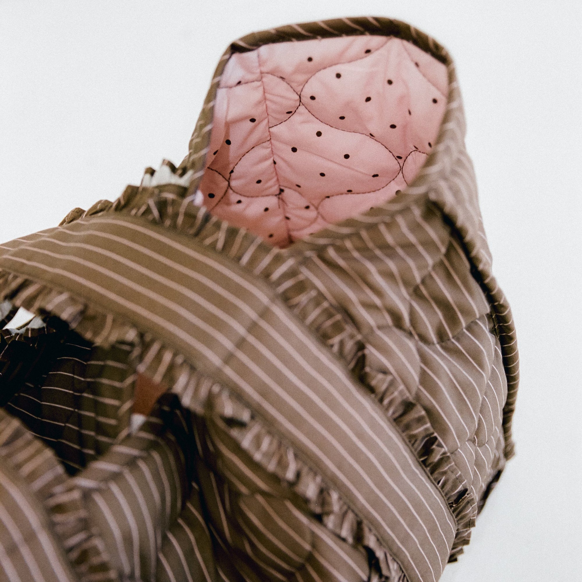 JUNI THE EVERYTHING BAG: COCOA PINSTRIPE