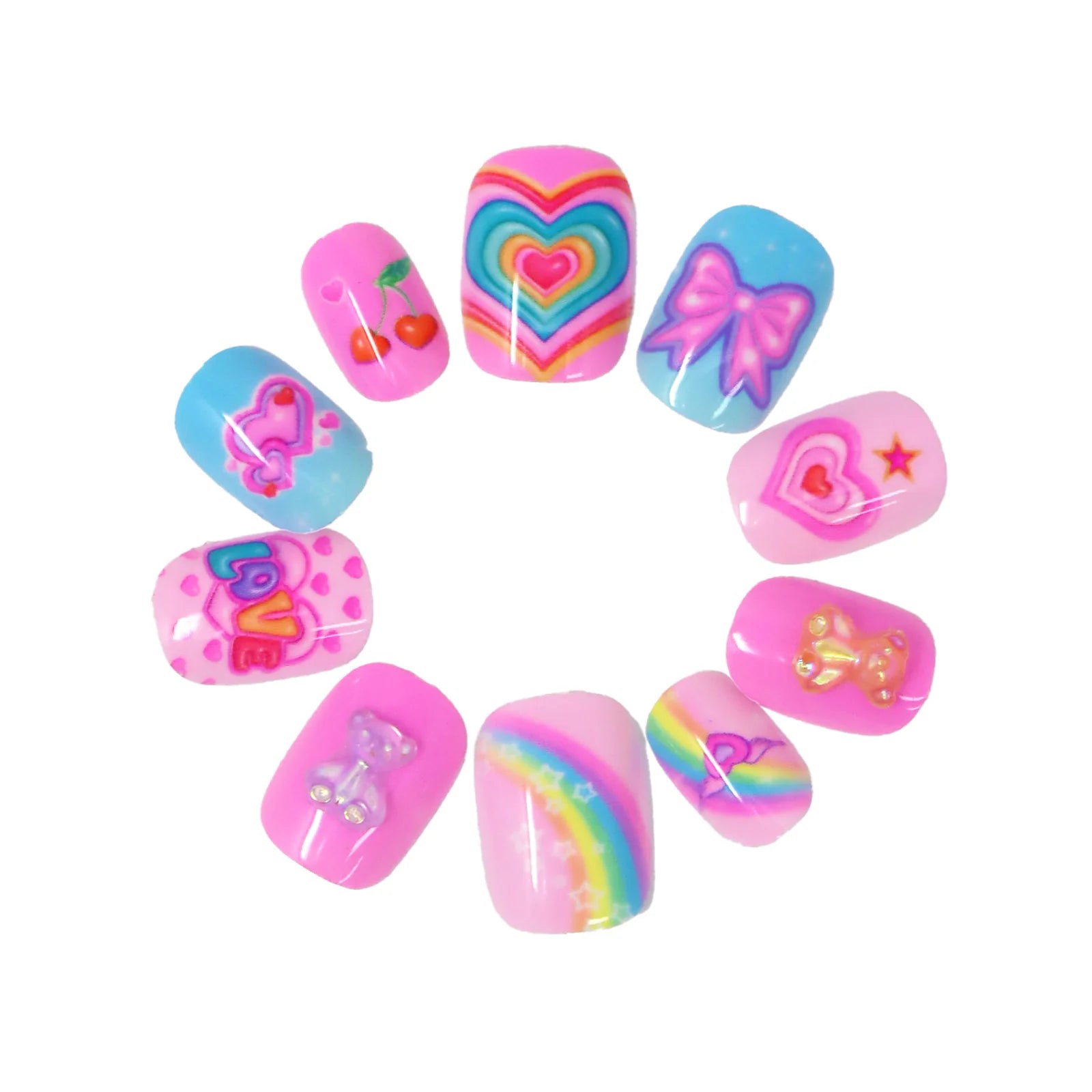 3D GUMMY BEAR PRESS ON NAILS