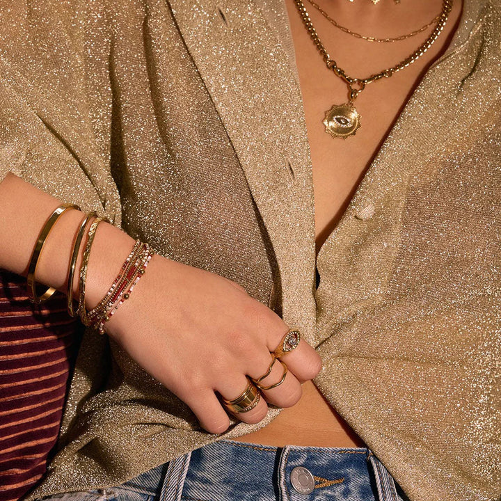 ARMS OF NELLIE BRACELET: BURGUNDY
