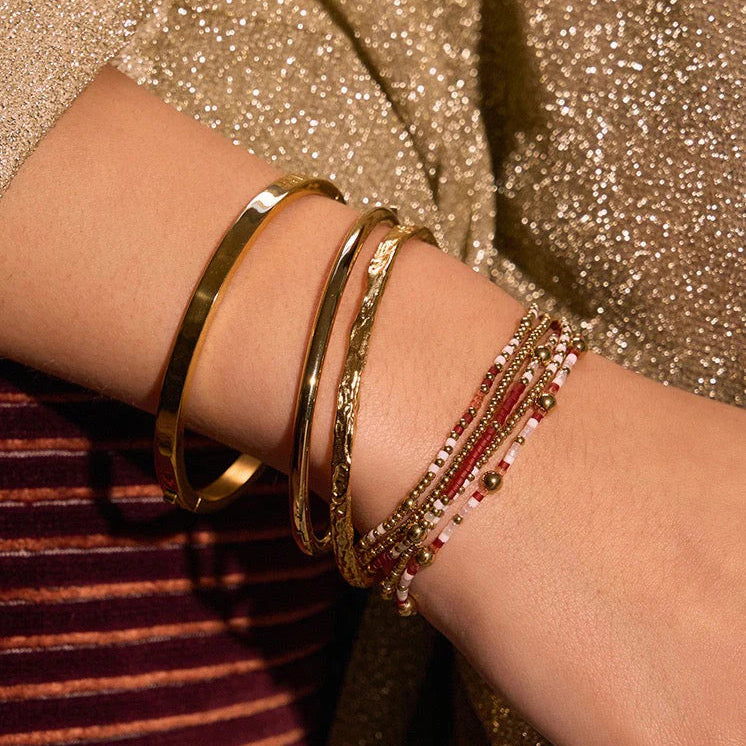 ARMS OF NELLIE BRACELET: BURGUNDY
