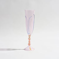 BEN DAVID BY KAS SABRINA CHAMPAGNE GLASS PAIR: PINK