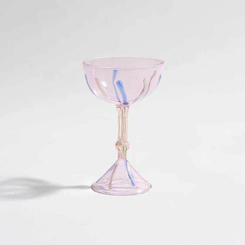 BEN DAVID BY KAS SABRINA COCKTAIL GLASS PAIR: PINK