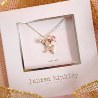 LAUREN HINKLEY PINK REINDEER NECKLACE