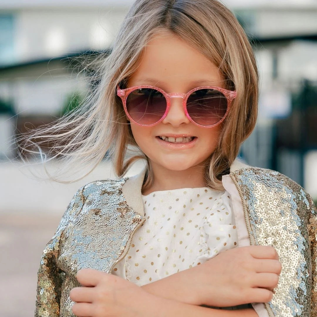 FRANKIE RAY TWEEN SUNGLASSES: SHINE / CRYSTAL NEON PINK