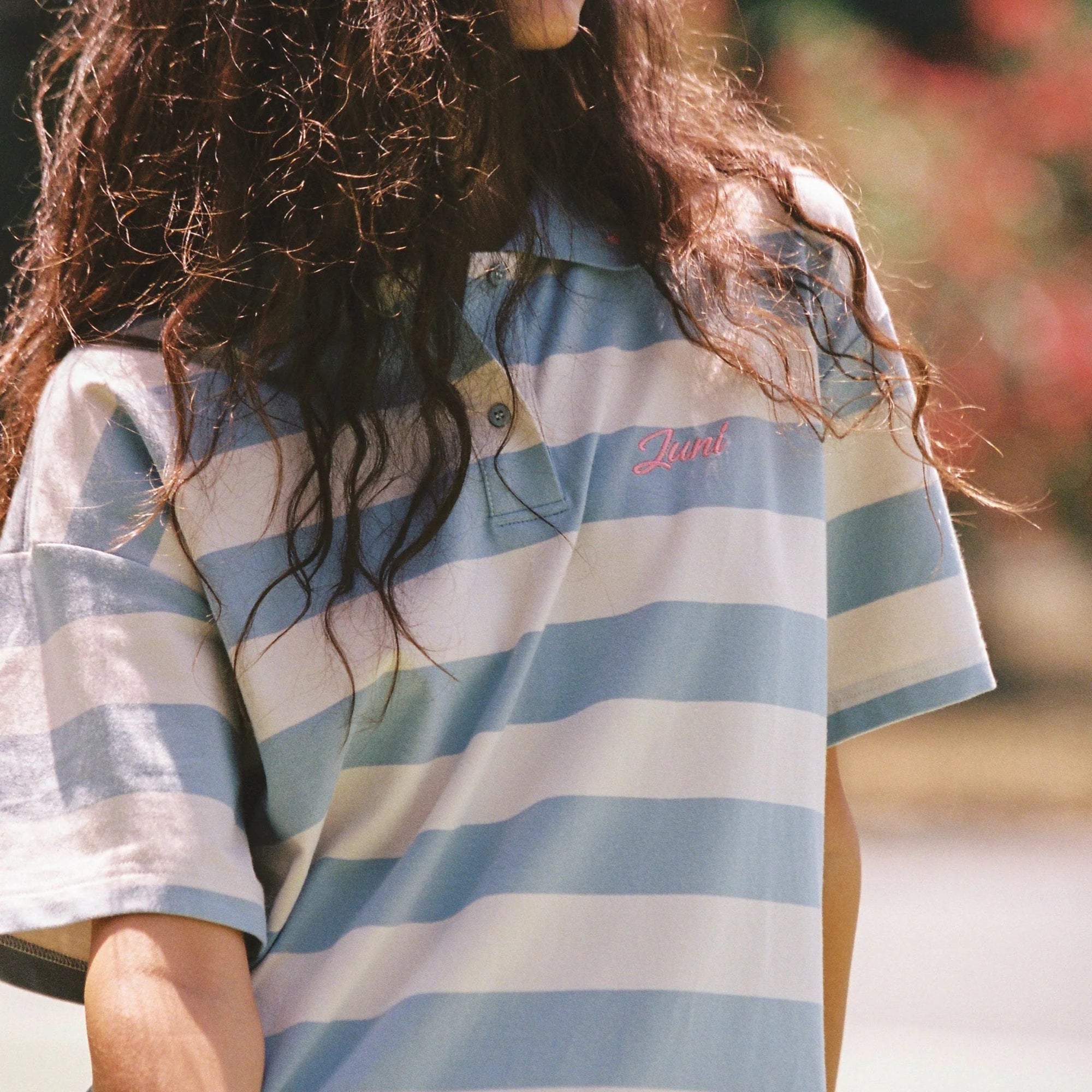 JUNI ZEPHY RUGBY TEE: STRIPE