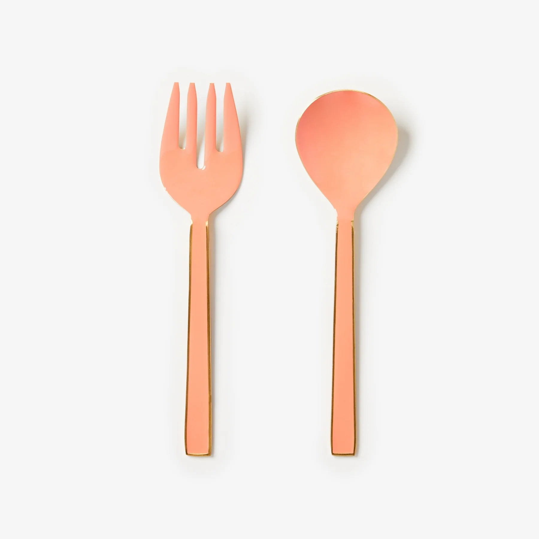 BONNIE AND NEIL ENAMEL SALAD SERVERS: PEACH