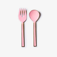 BONNIE AND NEIL IN THE GARDEN ENAMEL SALAD SERVERS: ROSE