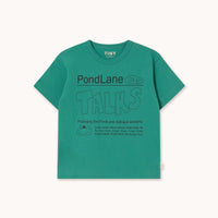 TINY COTTONS PONDLANE GRAPHIC TEE: DARK EMERALD