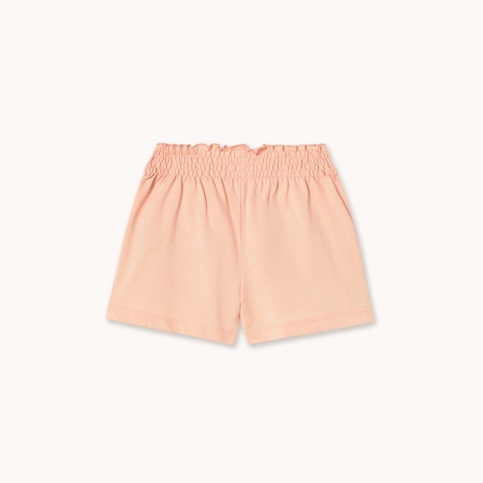 TINY COTTONS GIVERNY GRAPHIC SMOCKED SHORTS: WILD ROSE