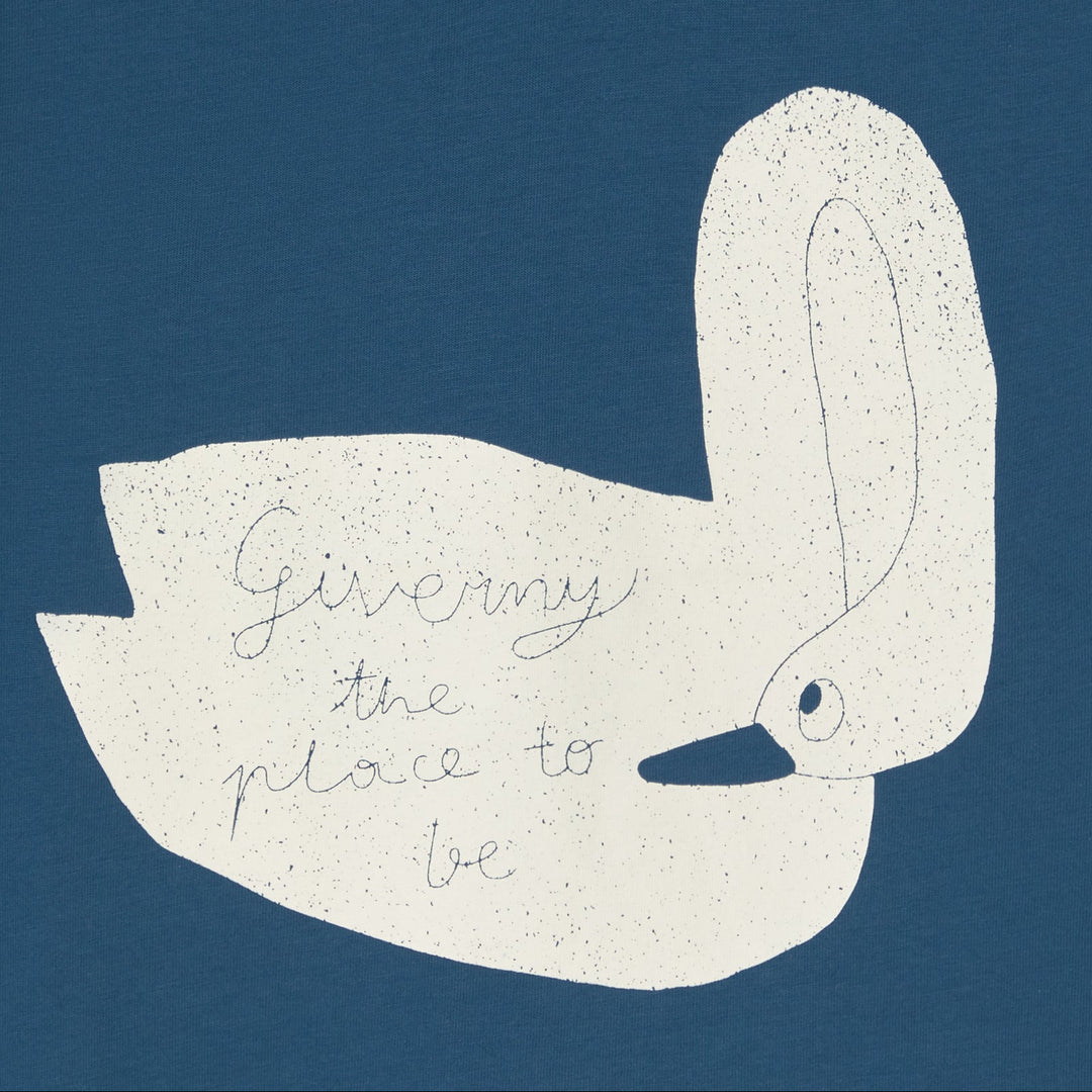 TINY COTTONS SWAN GRAPHIC TEE: LIGHT NAVY