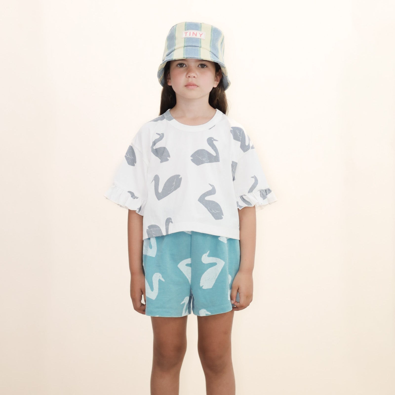 TINY COTTONS BIG SWANS SHORTS