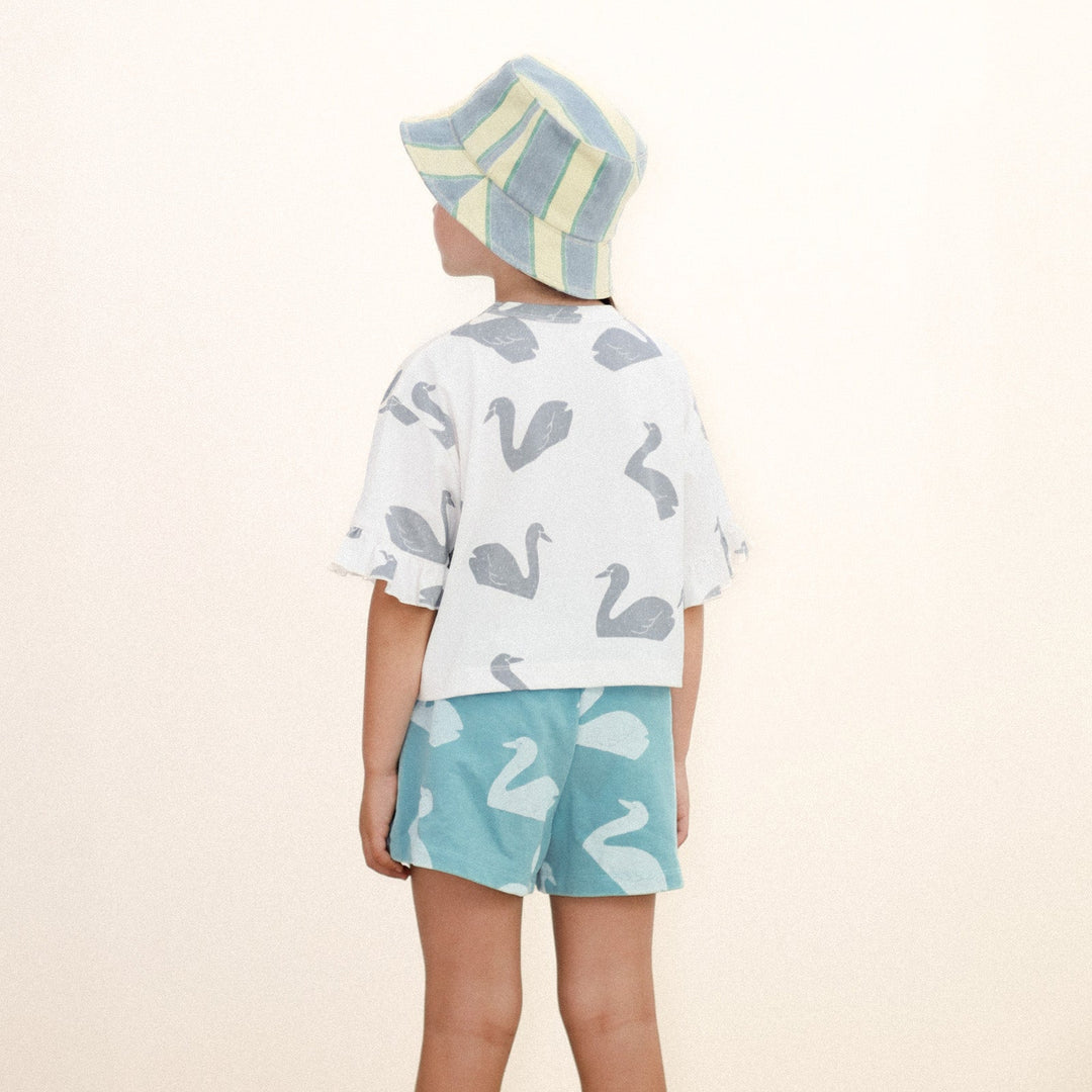 TINY COTTONS BIG SWANS SHORTS