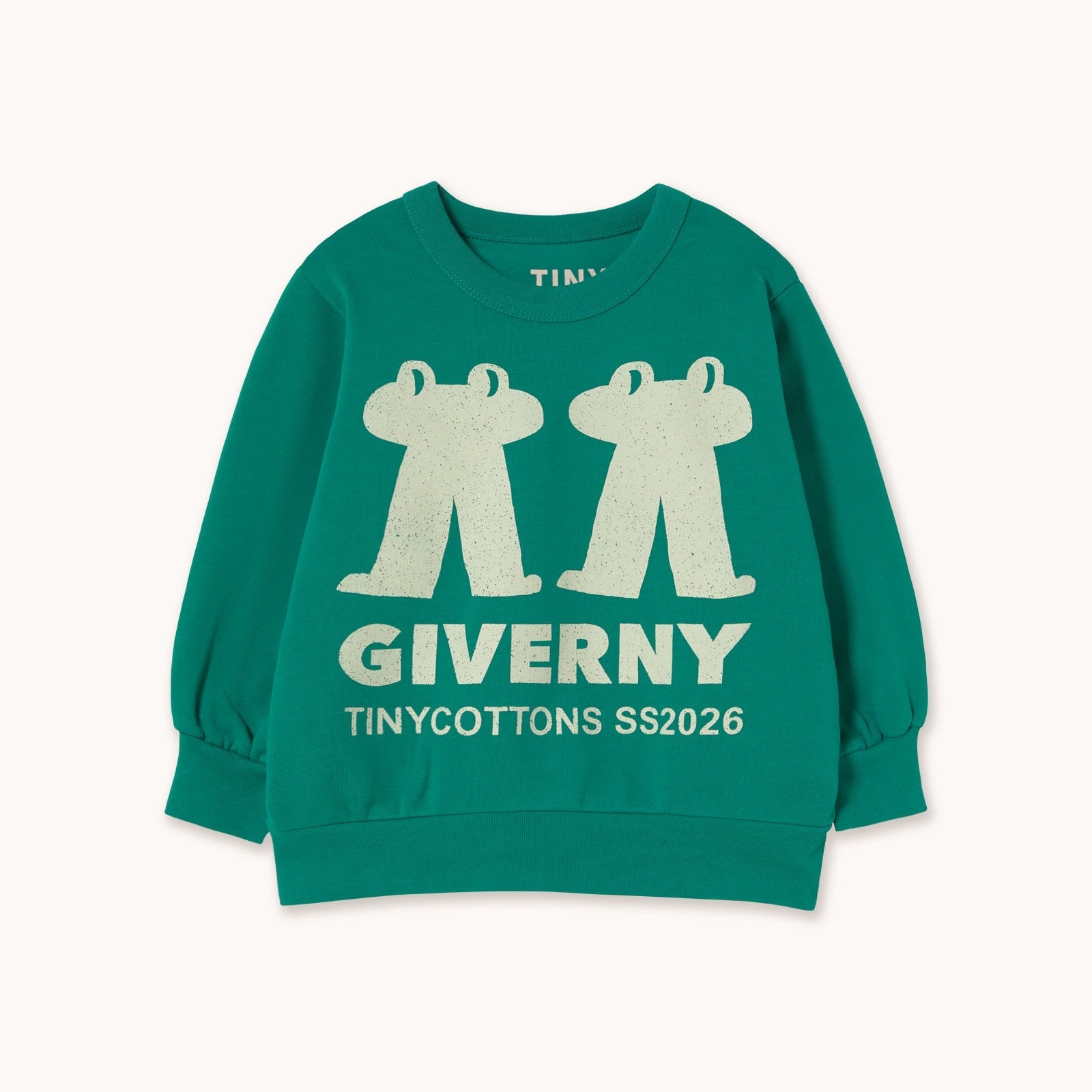 TINY COTTONS FROG & FROG GRAPHIC SWEATSHIRT: DARK EMERALD