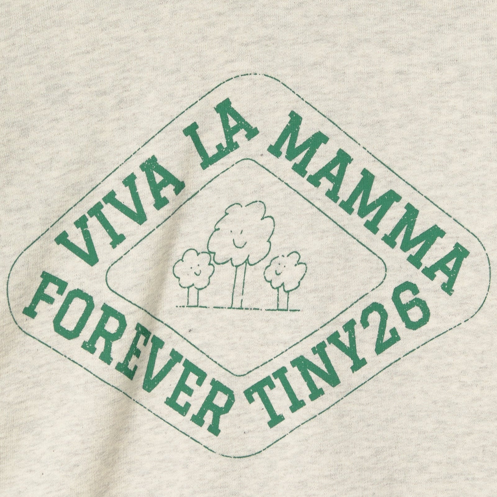 TINY COTTONS FOREVER TINY GRAPHIC HOODIE: CREAM HEATHER
