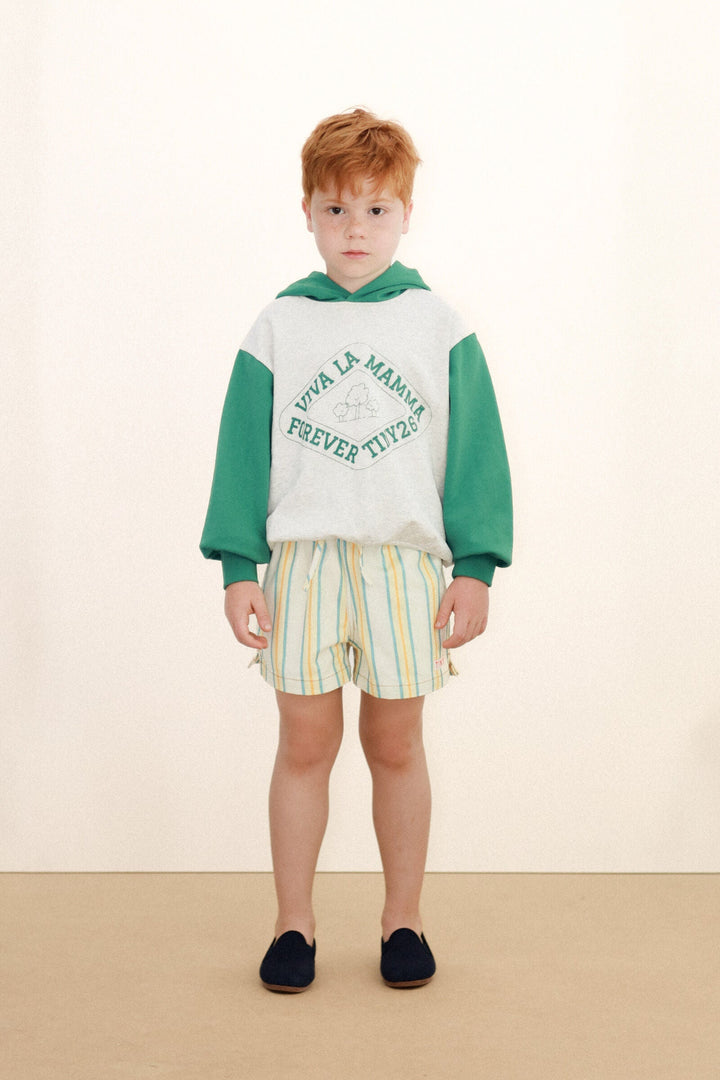 Tiny Cottons Forever Tiny Graphic Hoodie: Cream Heather