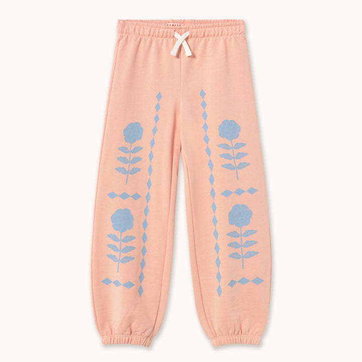 TINY COTTONS FLOWER PATTERN GRAPHIC SWEATPANTS: WILD ROSE