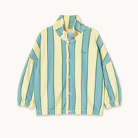 TINY COTTONS RETRO STRIPES TOWEL MOCKNECK SWEATSHIRT: DUSTY YELLOW