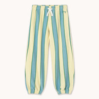 TINY COTTONS RETRO STRIPES TOWEL SWEATPANTS: DUSTY YELLOW