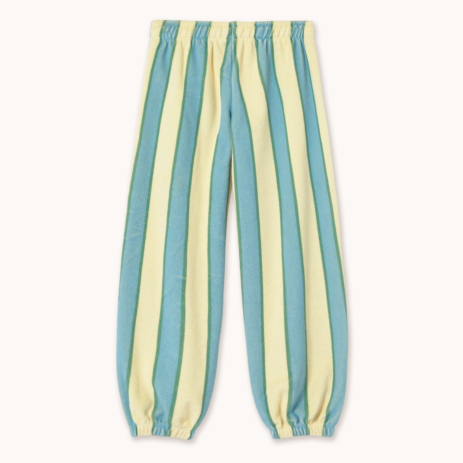 TINY COTTONS RETRO STRIPES TOWEL SWEATPANTS: DUSTY YELLOW