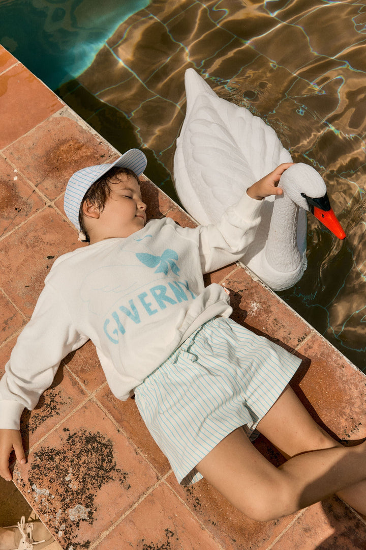 Tiny Cottons Swan Graphic Sweatshirt: Off-White