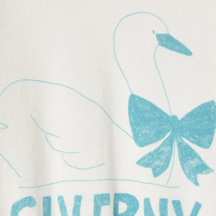 TINY COTTONS SWAN GRAPHIC SWEATSHIRT: OFF-WHITE