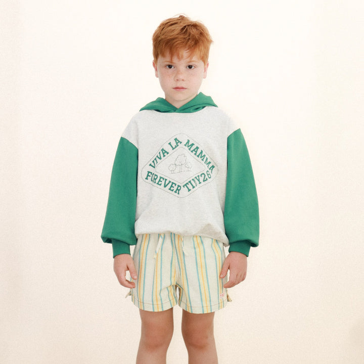 TINY COTTONS FOREVER TINY GRAPHIC HOODIE: CREAM HEATHER