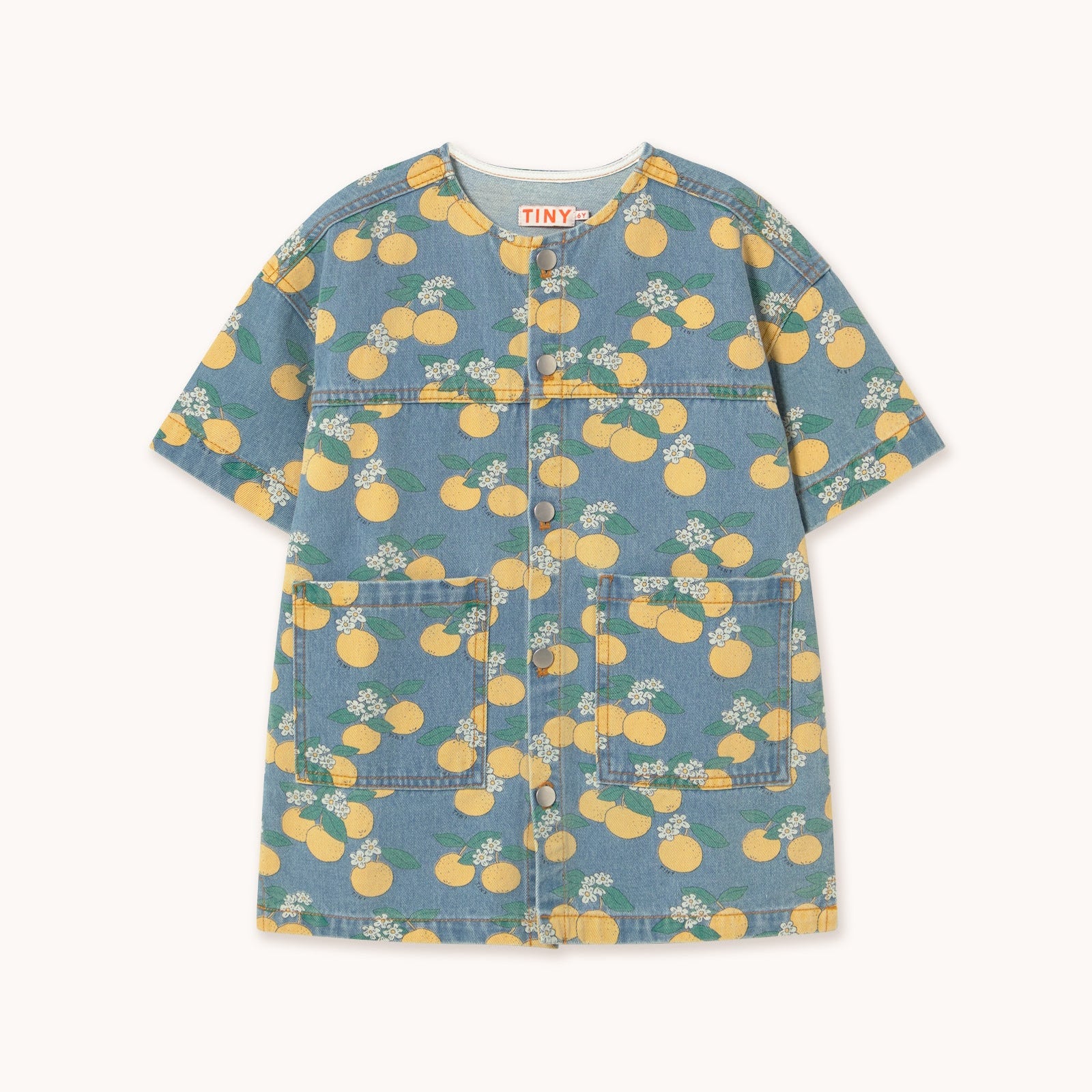 TINY COTTONS ORANGES DENIM DRESS