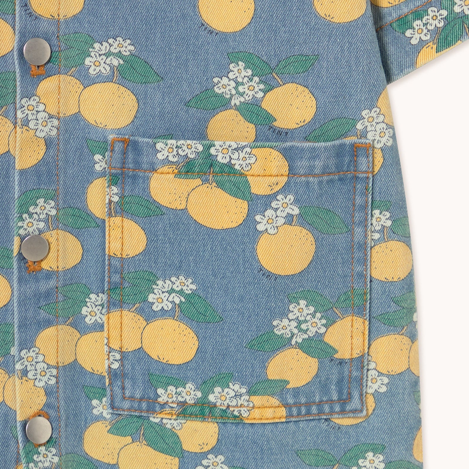 TINY COTTONS ORANGES DENIM DRESS