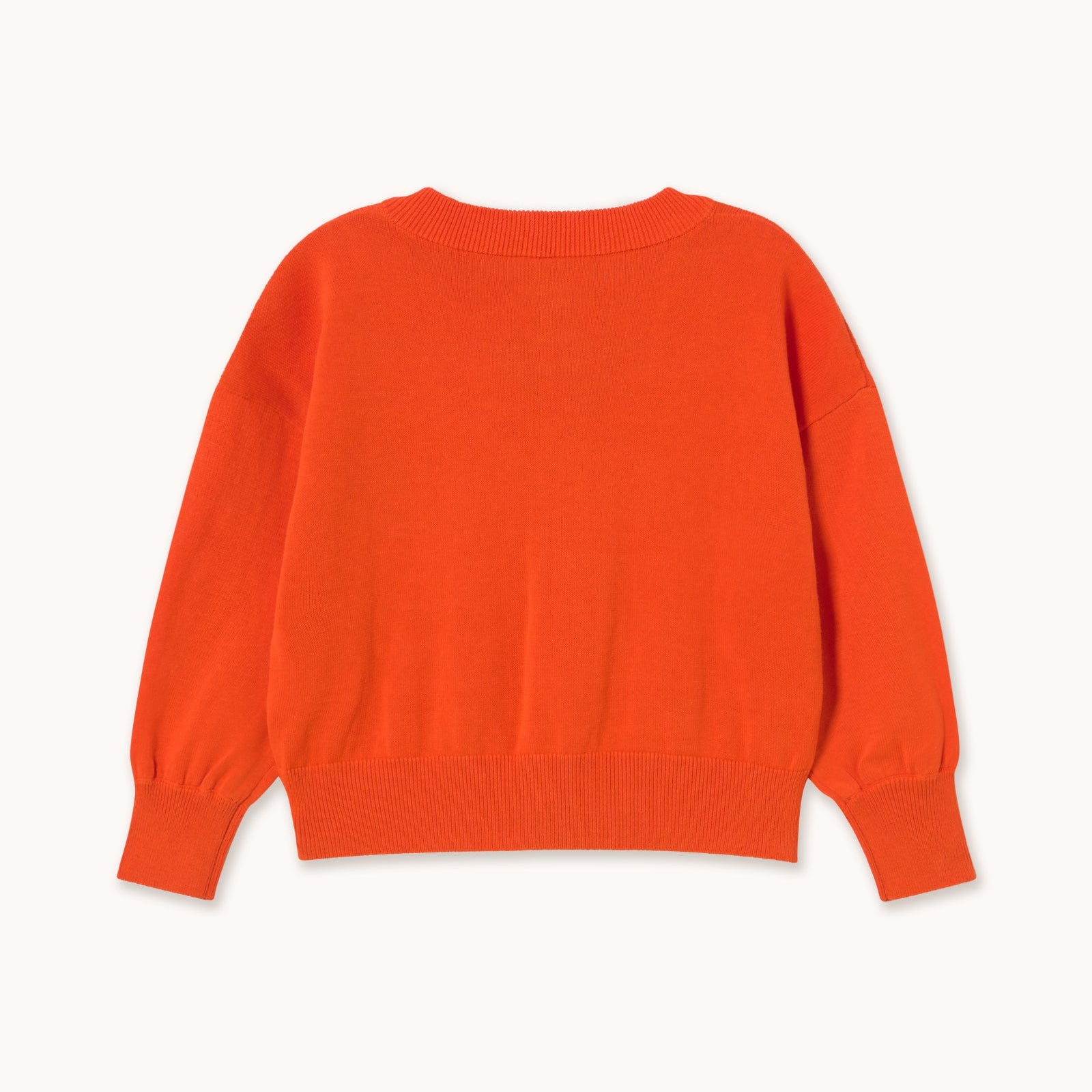 TINY COTTONS SWANS DIAMOND CARDIGAN: SUMMER RED