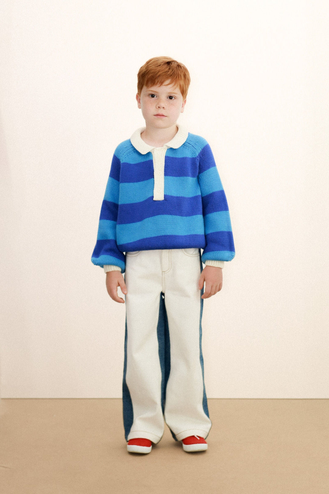 Tiny Cottons Stripes Sweater: Ultramarine
