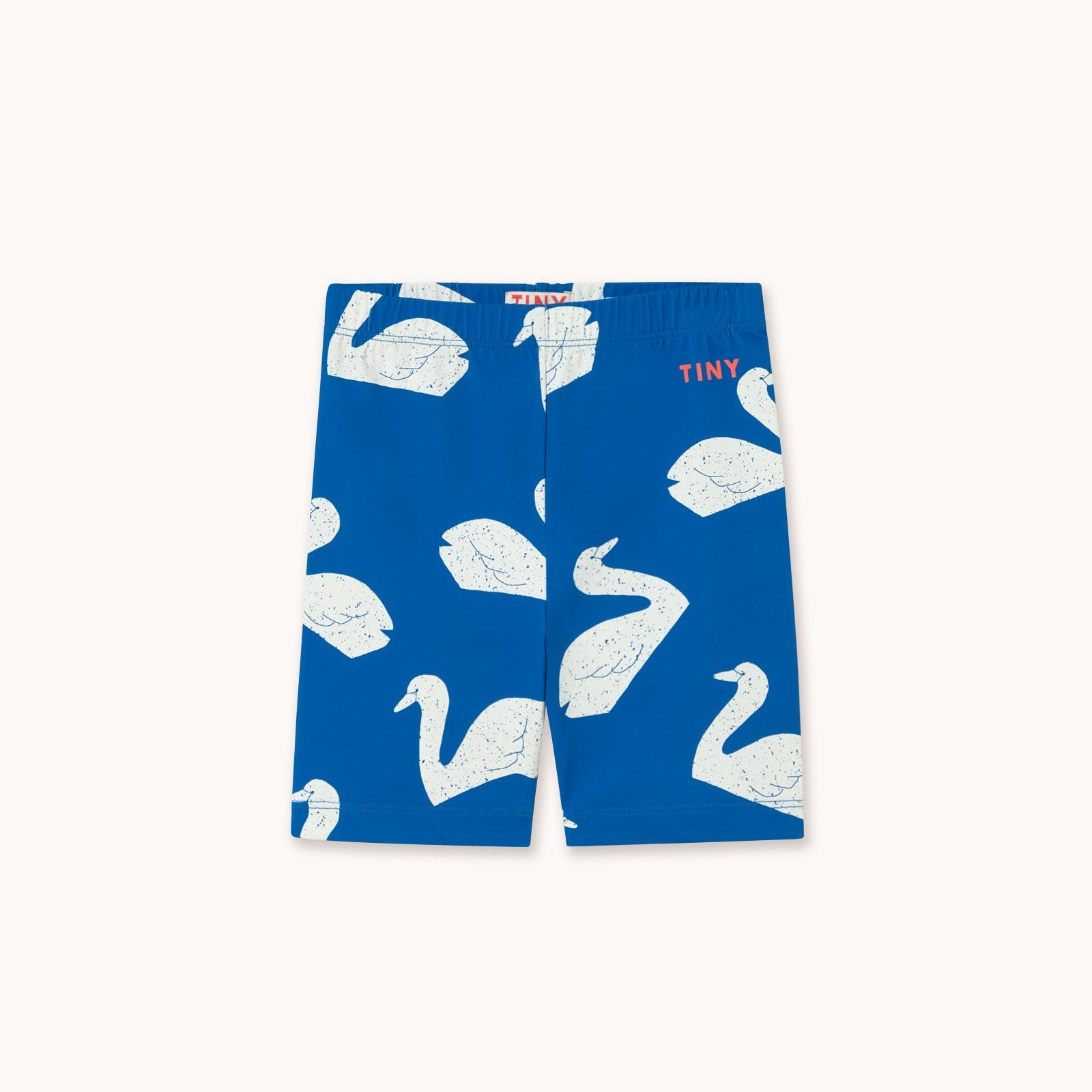 TINY COTTONS BIG SWANS BIKER LEGGINGS: BLUE