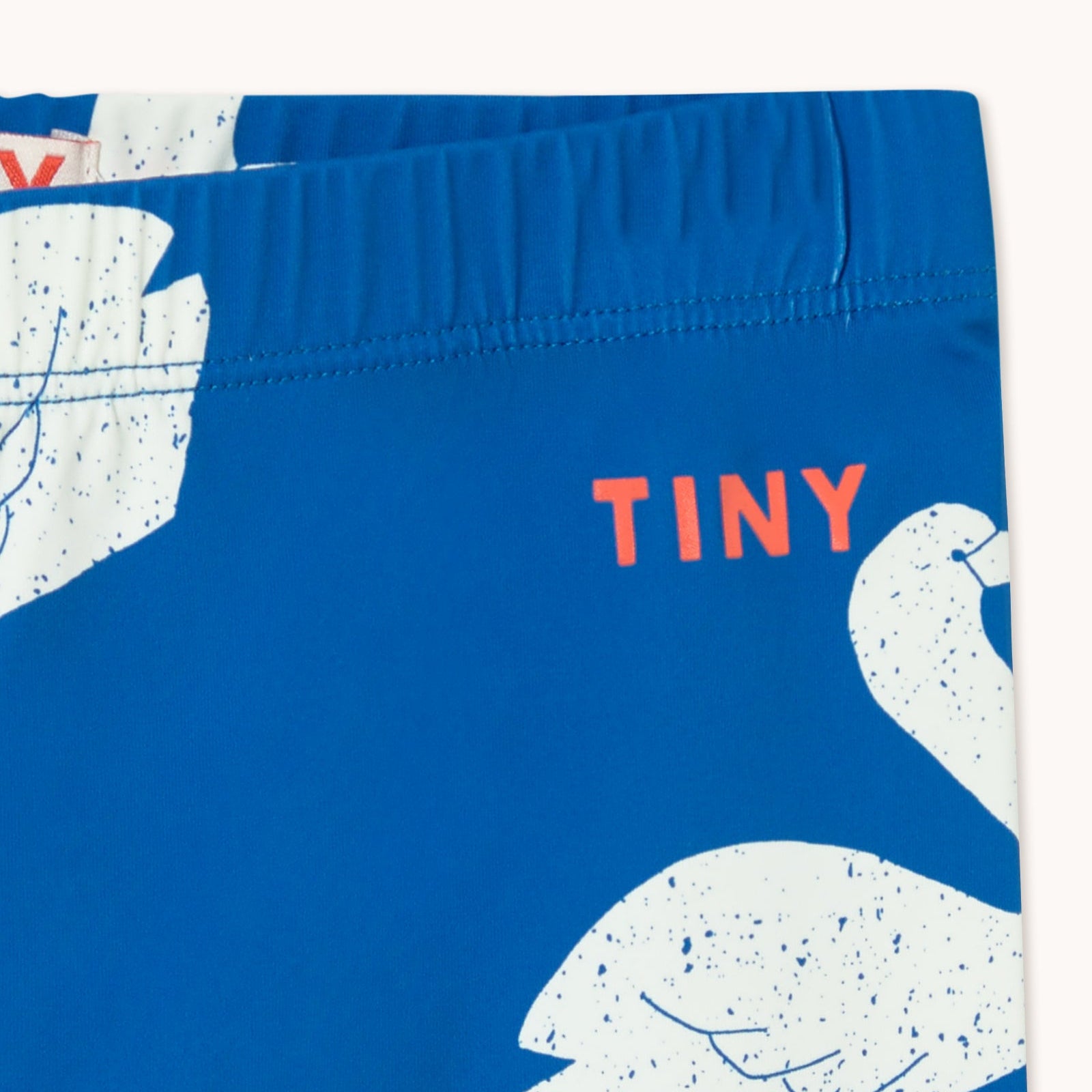 TINY COTTONS BIG SWANS BIKER LEGGINGS: BLUE