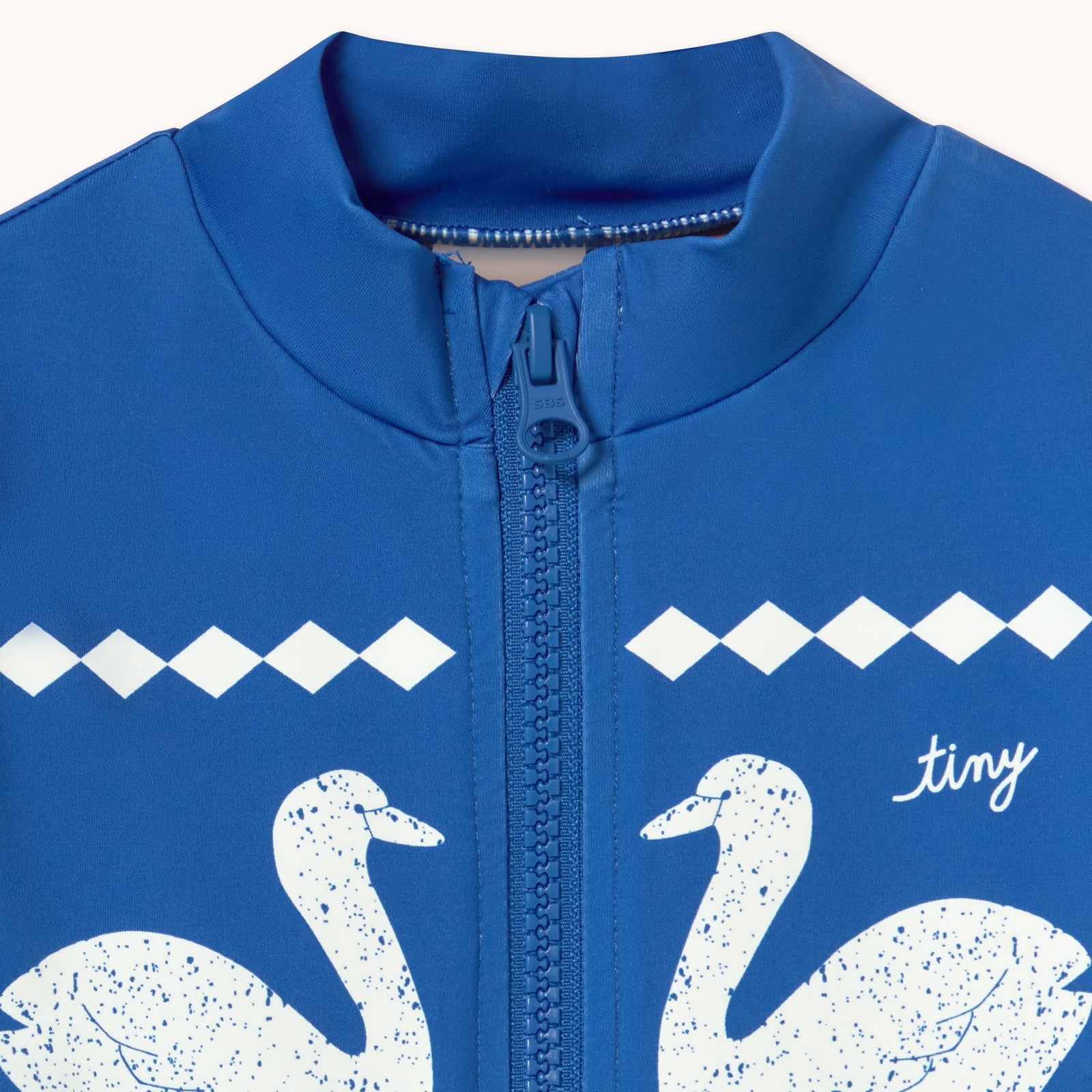 TINY COTTONS SWANS SWIMSUIT: BLUE