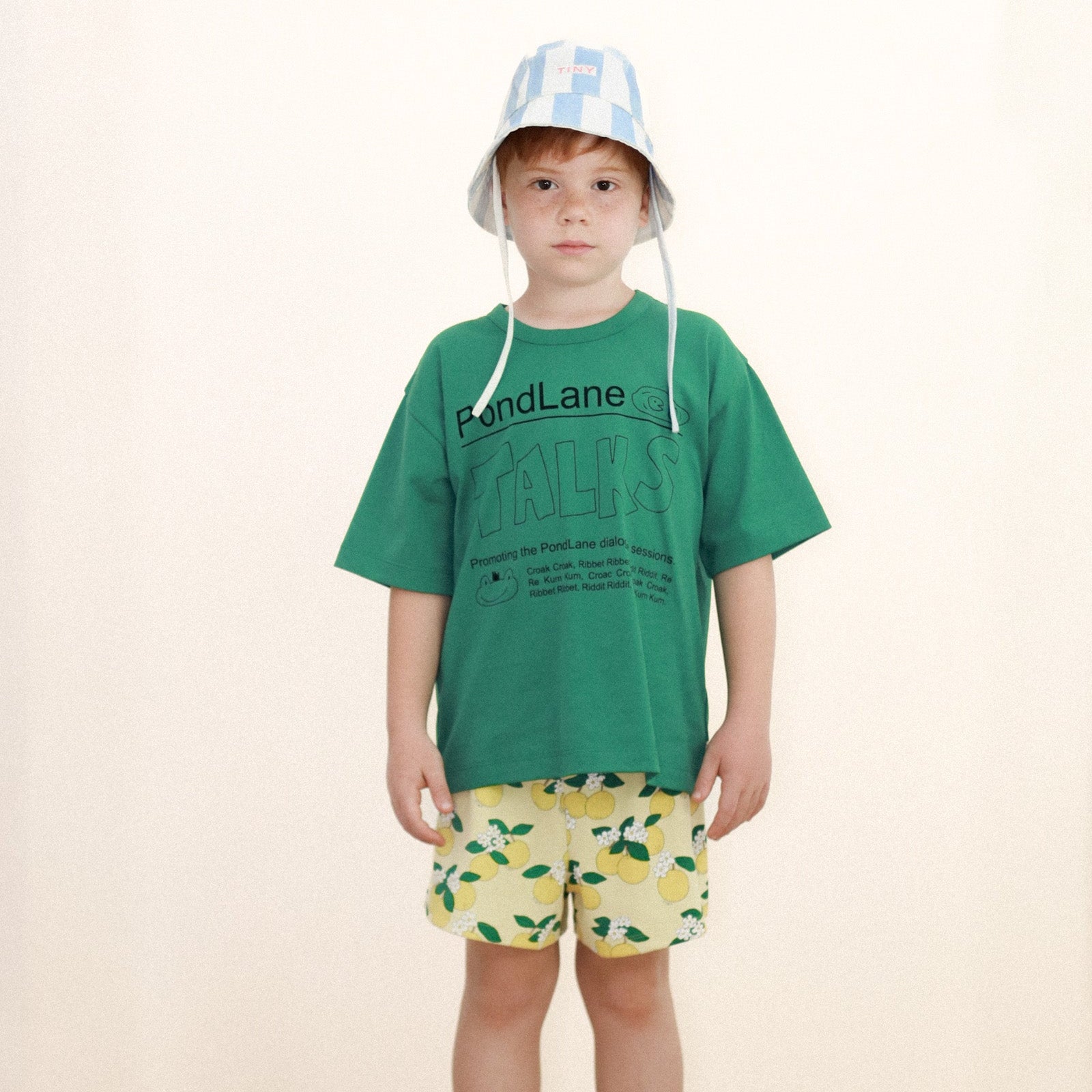 TINY COTTONS PONDLANE GRAPHIC TEE: DARK EMERALD