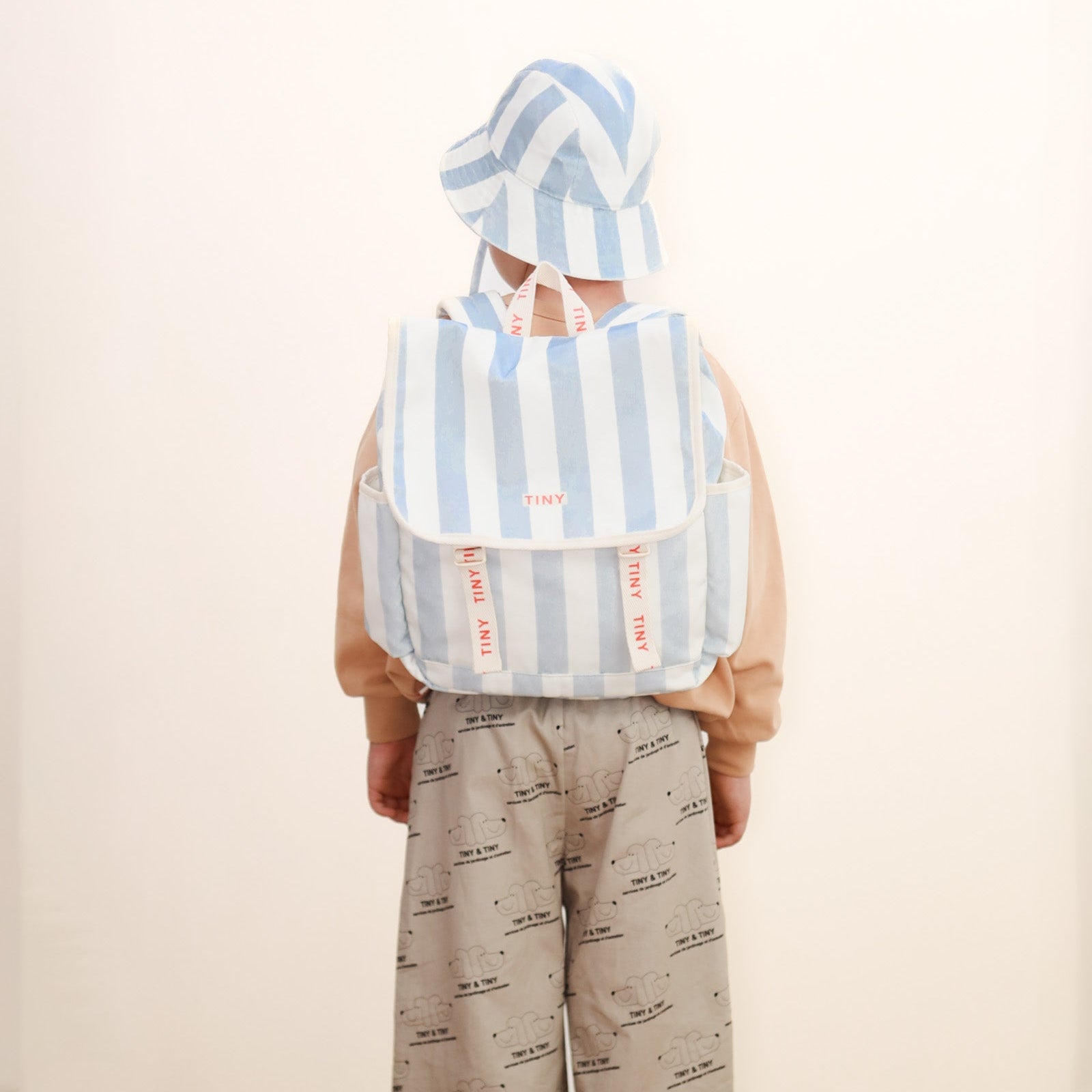 TINY COTTONS BLUE STRIPES BACKPACK