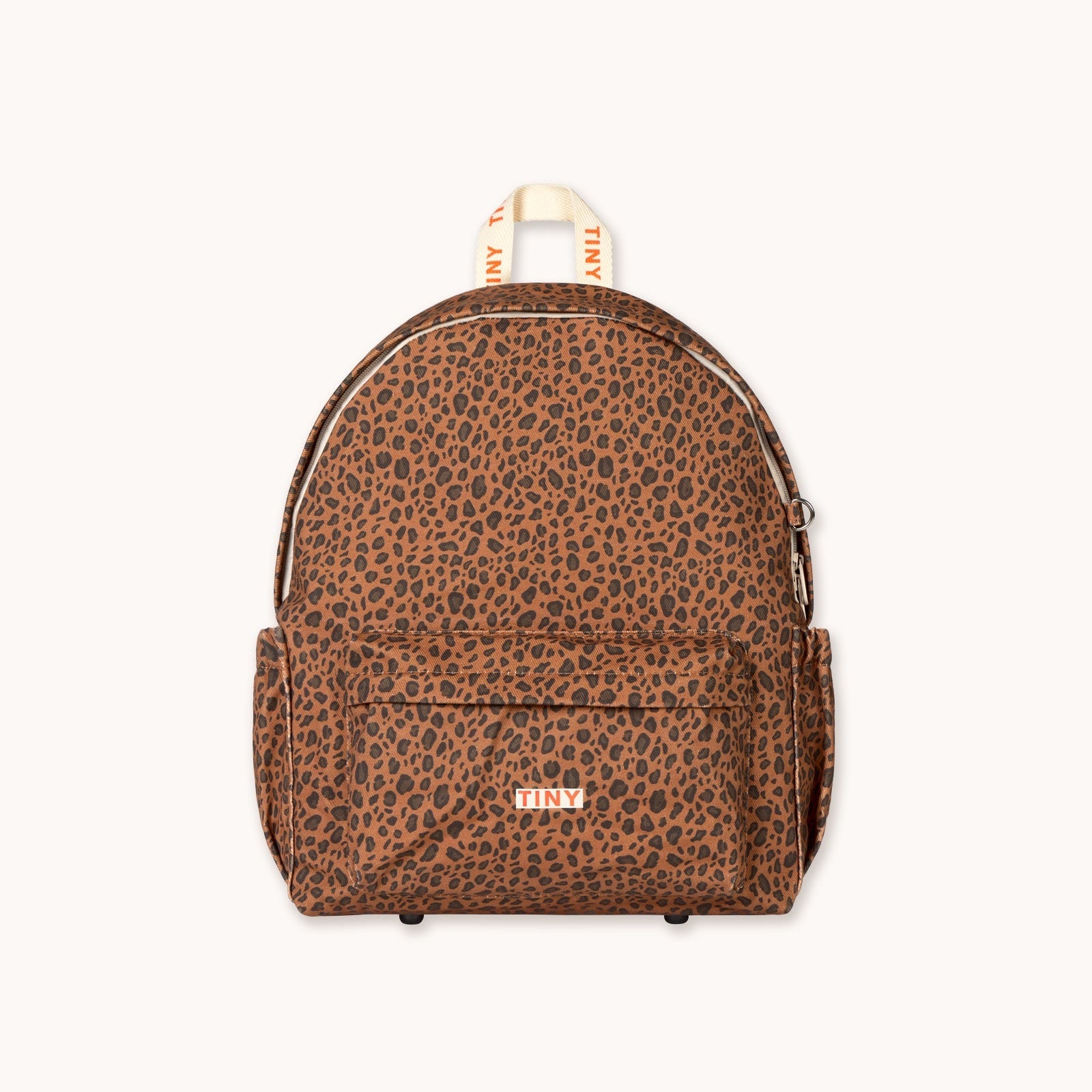 TINY COTTONS MINI ANIMAL PRINT BACKPACK: LIGHT BROWN