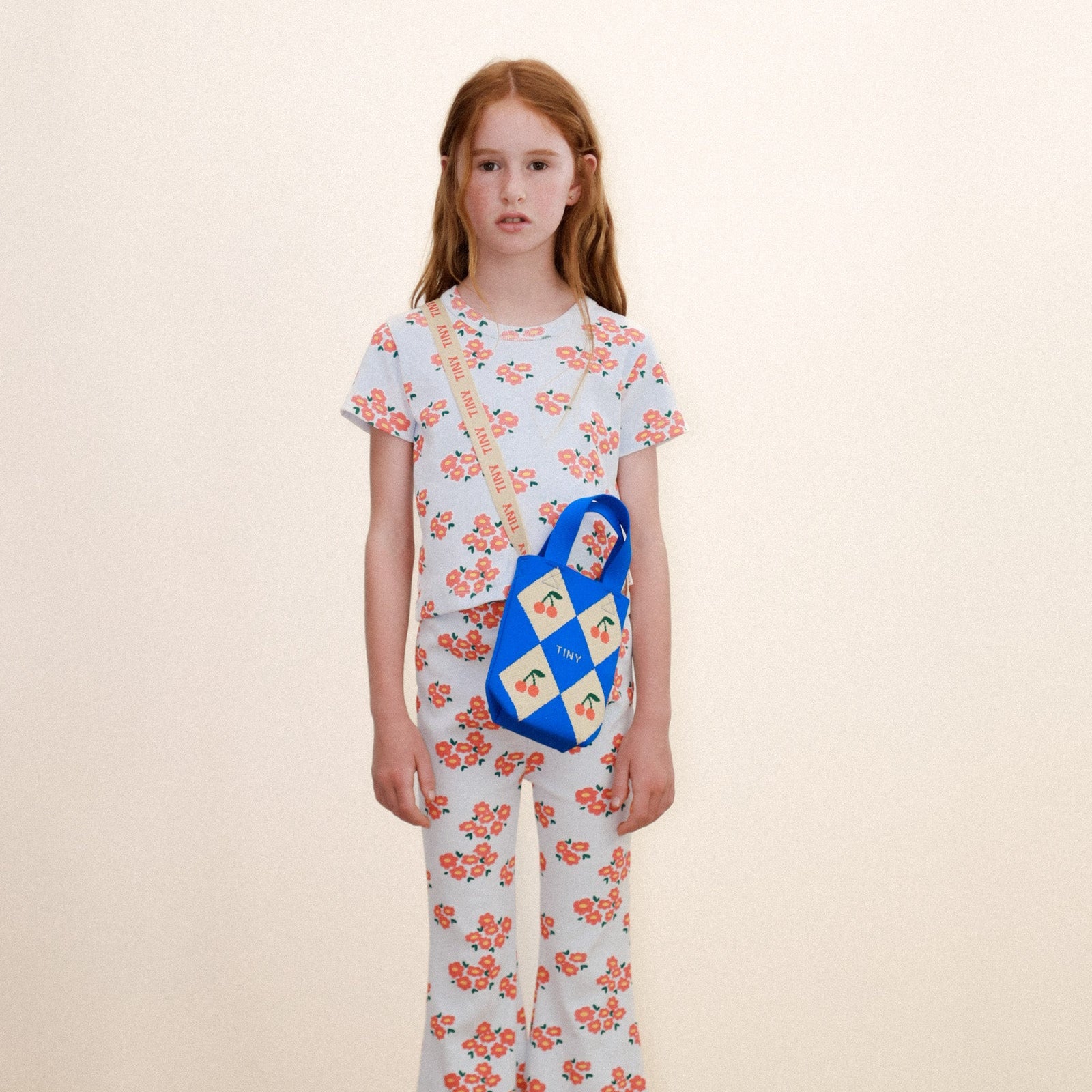 TINY COTTONS DIAMONDS MINI BAG: BLUE