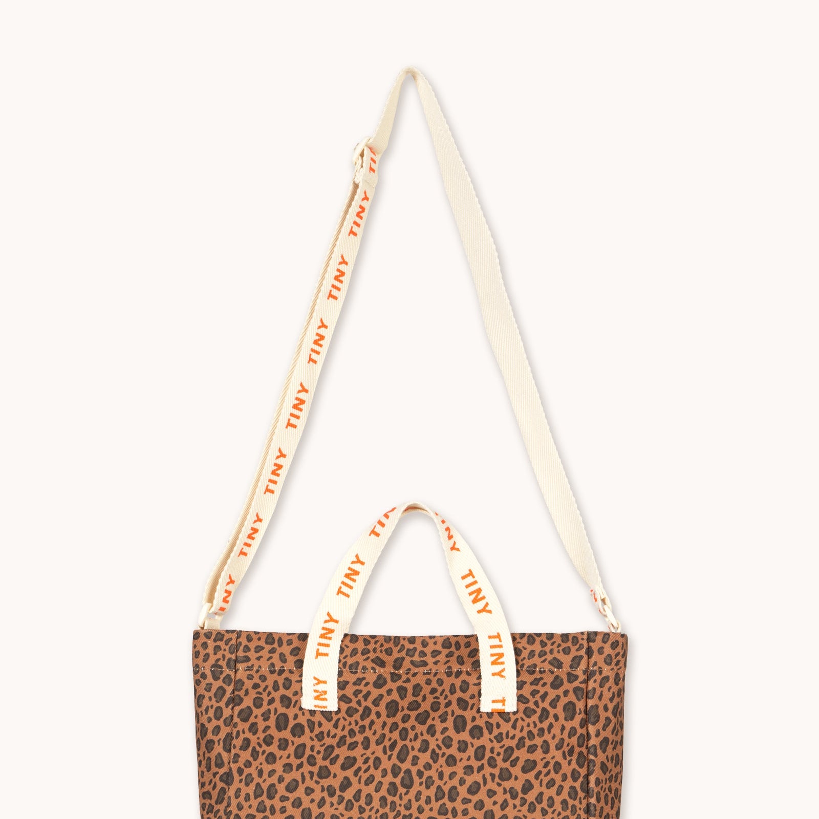 TINY COTTONS MINI ANIMAL PRINT SHOES BAG: LIGHT BROWN