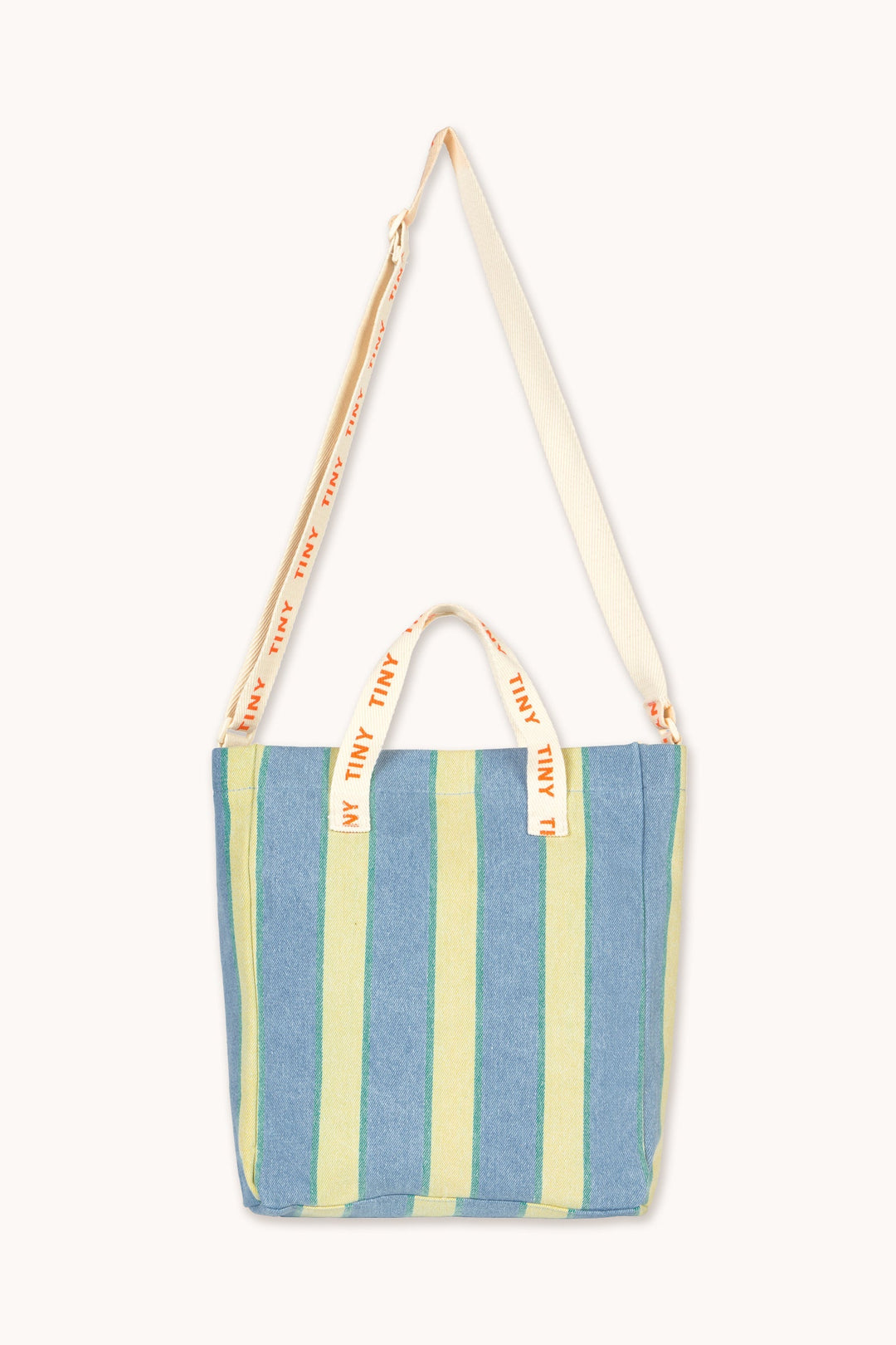 Tiny Cottons Retro Stripes Shoes Bag: Light Wash Denim - image 2