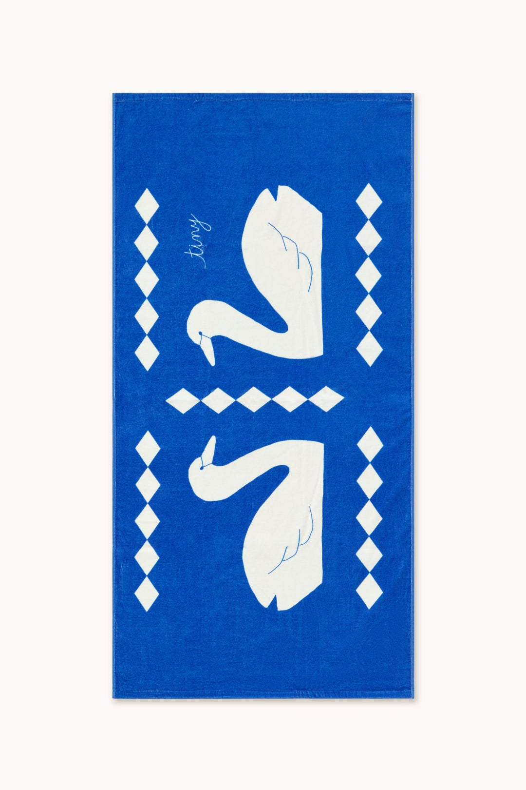 Tiny Cottons Swans Towel: Blue - image 1