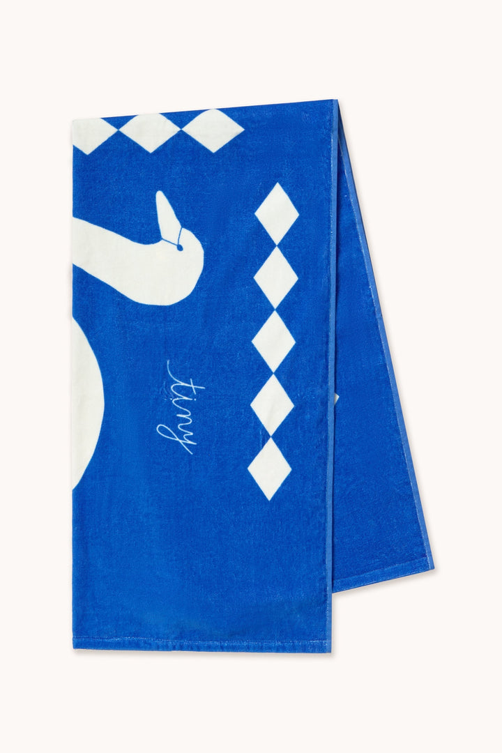 Tiny Cottons Swans Towel: Blue - image 2
