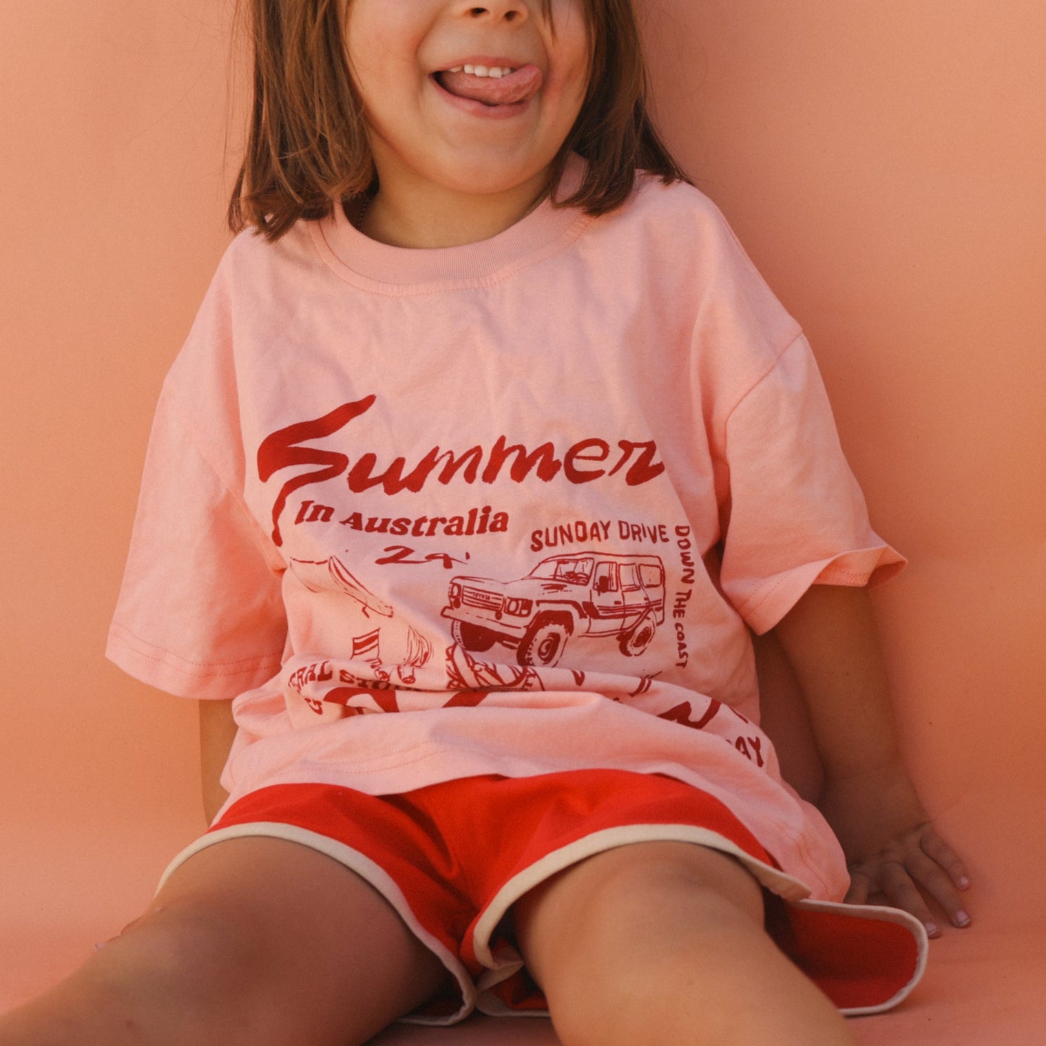 SMALL SWIM CLUB BLUSH SUMMER IN AUSTRALIA TEE